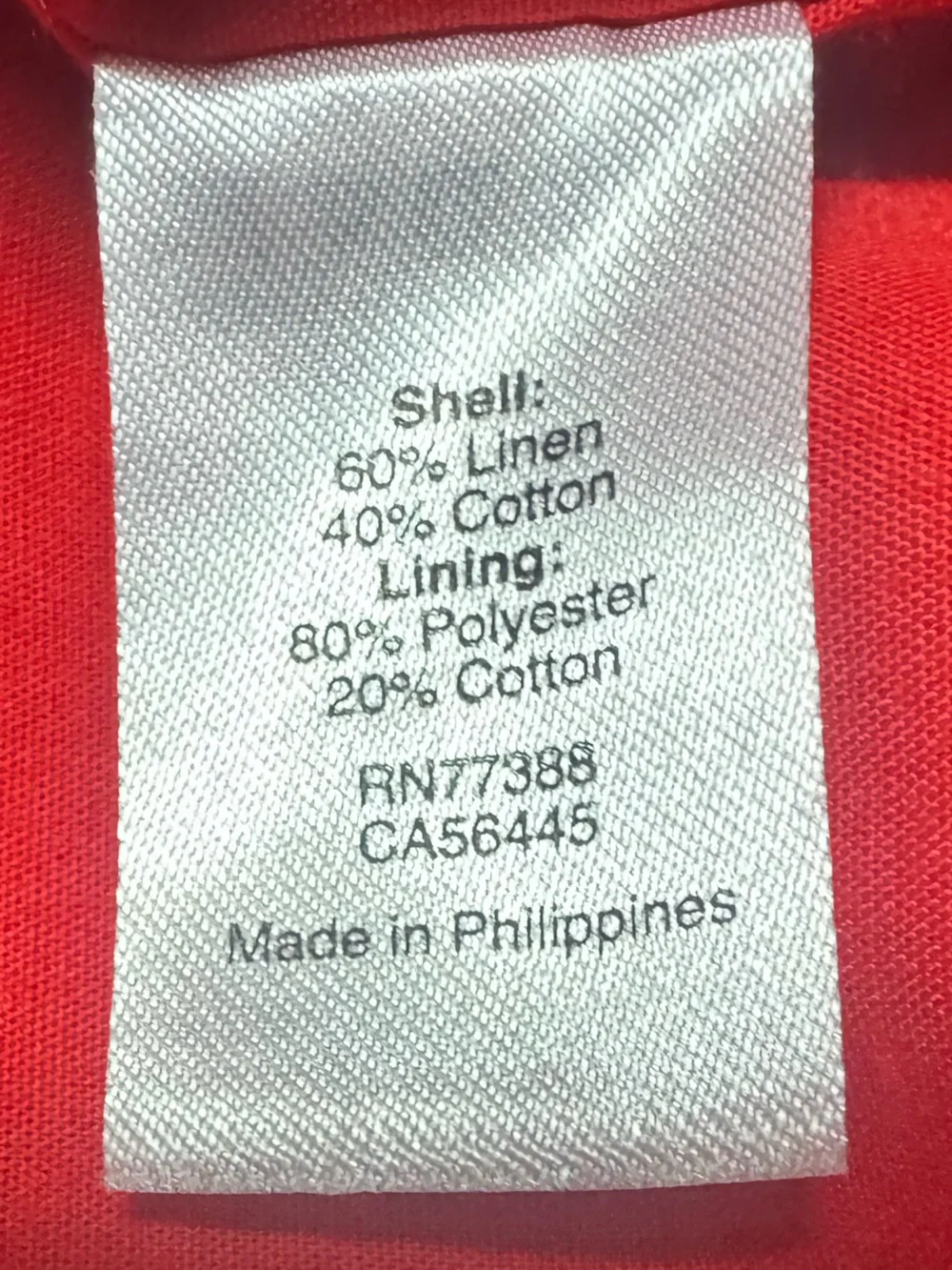 J.Crew Red Linen Blend Tie-Back Mini Dress Size Medium Spring Wedding Guest - Picture 5 of 6